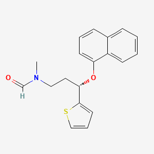 (S)-N-Methyl-N-(3-(naphthalen-1-yloxy)-3-(thiophen-2-yl)propyl)formamide/N-formyl-(S)-Duloxetine structure, CAS 1243540-89-7