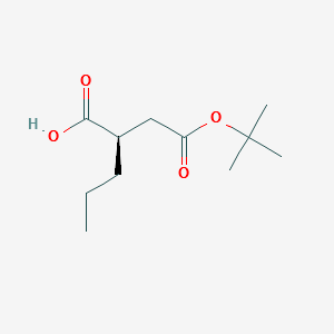 (R)-2-(2-(tert-butoxy)-2-oxoethyl)pentanoic acid structure, CAS 112106-16-8