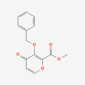 3-Benzyloxy-4-oxo-4H-pyran-2-carboxylic acid methyl ester structure, CAS 1332855-89-6