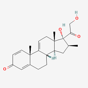 17,21-dihydroxy-16beta-methylpregna-1,4,9(11)-triene-3,20-dione structure, CAS 13504-15-9