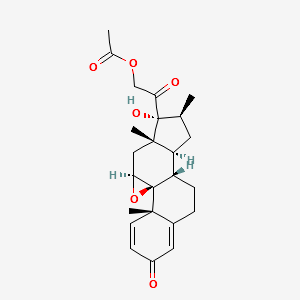 9beta,11beta-epoxy-17,21-dihydroxy-16beta-methylpregna-1,4-diene-3,20-dione 21-acetate structure, CAS 912-38-9