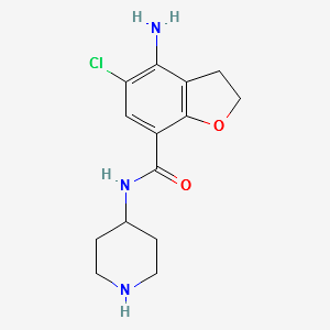 4-aMino-5-chloro-2,3-dihydro-N-4-piperidinyl-7-BenzofurancarboxaMide structure, CAS 137211-64-4