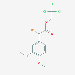 2,2,2-trichloroethyl 2-bromo-2-(3,4-dimethoxyphenyl)acetate structure, CAS 322765-94-6
