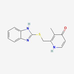 Des(trifluoroethyl) Lansoprazole Sulfide structure, CAS 131926-97-1