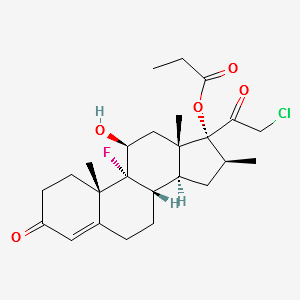 21-Chloro-9-fluoro-11β,17-dihydroxy-16β-Methylpregn-4-ene-3,20-dione 17-Propionate structure, CAS 25120-99-4