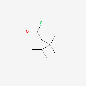 2,2,3,3-tetramethyl cyclopropane carboxynyl chloride structure, CAS 24303-61-5