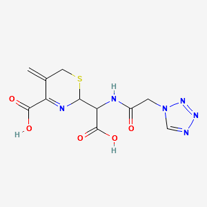 Cefazolin impurity 7/Cefazolin EP Impurity J/2-((2-(1H-tetrazol-1-yl)acetamido)(carboxy)methyl)-5-methylene-5,6-dihydro-2H-1,3-thiazine-4-carboxylic acid structure, CAS 1675245-00-7