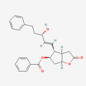 2H-Cyclopenta[b]furan-2-one, 5-(benzoyloxy)hexahydro-4-[(1E,3S)-3-hydroxy-5-phenyl-1-pentenyl]-, (3aR,4R,5R,6aS)- structure, CAS 55444-68-3
