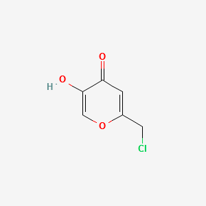 (2-CHLOROMETHYL)-5-HYDROXY-4H-PYRAN-4-ONE structure, CAS 7559-81-1
