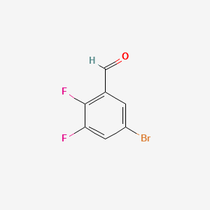 5-BROMO-2,3-DIFLUORO-BENZALDEHYDE structure, CAS 633327-22-7