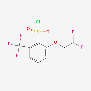 2-(2,2-difluoroethoxy)-6-(trifluoroMethyl)benzene-1-sulfonyl chloride structure, CAS 865352-01-8