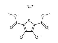 2,5-Thiophenedicarboxylic acid, 3,4-dihydroxy-, 2,5-dimethyl ester, sodium salt structure, CAS 108199-25-3