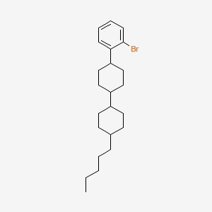 4-Bromo-1-[trans-4-(trans-4-propylcyclohexyl)cyclohexyl]benzene structure, CAS 89409-95-0