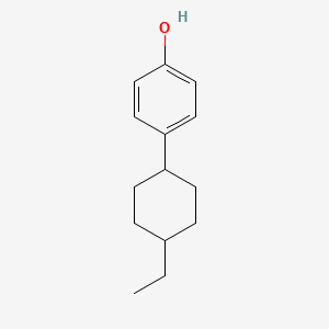 4-(trans-4-Ethylcyclohexyl)phenol structure, CAS 89100-78-7