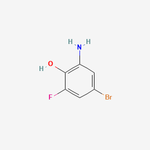 2-AMINO-4-BROMO-6-FLUOROPHENOL structure, CAS 182499-89-4