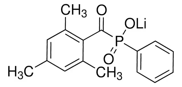 lithium phenyl-2,4,6-trimethylbenzoylphosphinate structure, CAS 85073-19-4