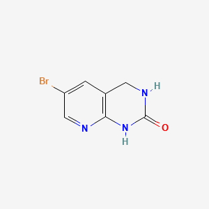 6-bromo-3,4-dihydropyrido[2,3-d]pyrimidin-2(1H)-one structure, CAS 1443677-11-9