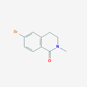 6-Bromo-2-methyl-3,4-dihydroisoquinolin-1(2H)-one structure, CAS 724422-42-8