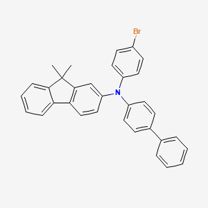 N-[1,1'-biphenyl]-4-yl-N-(4-broMophenyl)-9,9-diMethyl-9H-Fluoren-2-aMine structure, CAS 1246562-40-2