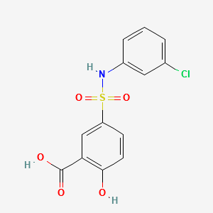 5-[(3-chloroanilino)sulfonyl]-2-hydroxybenzoic acid structure, CAS 62547-10-8