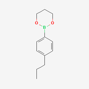 2-(4-propylphenyl)-1,3,2-dioxaborinane structure, CAS 2A-2179896