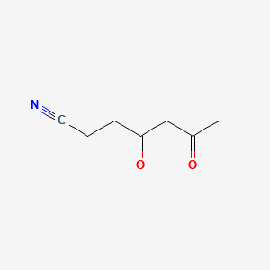 Heptanenitrile, 4,6-dioxo- (9CI) structure, CAS 127528-53-4