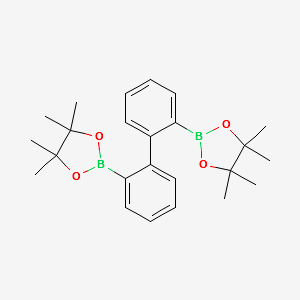 2,2'-bis(4,4,5,5-tetraMethyl-1,3,2-dioxaborolan-2-yl)biphenyl structure, CAS 398128-09-1