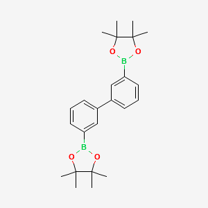 3,3'-bis(4,4,5,5-tetramethyl-1,3,2-dioxaborolan-2-yl)-1,1'-biphenyl structure, CAS 850264-92-5