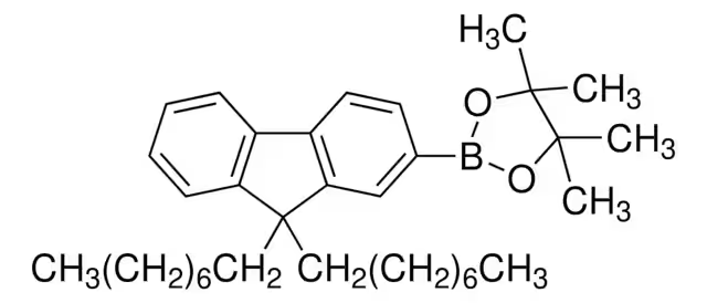 9,9-Di-n-octylfluorene-2-boronic acid pinacol ester structure, CAS 302554-81-0