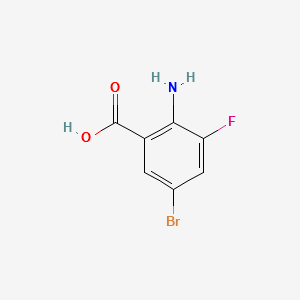 2-AMINO-5-BROMO-3-FLUOROBENZOIC ACID structure, CAS 874784-14-2