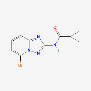 cyclopropanecarboxylic acid (5-bromo-[1,2,4]triazolo[1,5-a]pyridin-2-yl)-amide structure, CAS 1142943-96-1
