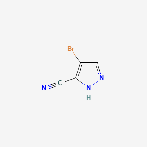 4-Bromo-1H-Pyrazole-5-Carbonitrile structure, CAS 916791-70-3