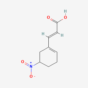 2-Propenoic acid, 3-(5-nitro-1-cyclohexen-1-yl)-, (2E)- structure, CAS 899809-64-4