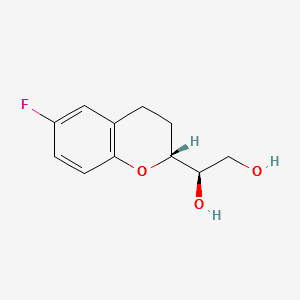 (1’R,2R)-2-(1’,2’-Dihydroxyethyl)-6-fluorochromane structure, CAS 303176-45-6