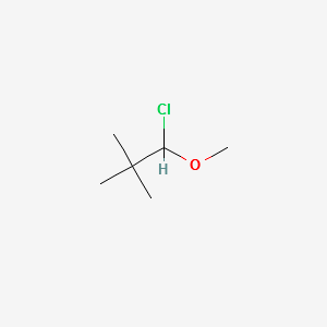Propane, 1-chloro-1-methoxy-2,2-dimethyl- structure, CAS 61976-71-4