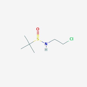 2-Methyl-propane-2-sulfinic acid (2-chloro-ethyl)-amide structure, CAS 1039768-30-3
