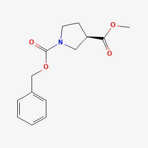 (R)-1-benzyl 3-Methyl pyrrolidine-1,3-dicarboxylate structure, CAS 1217655-90-7