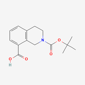 2-Boc-1,2,3,4-Tetrahydroisoquinoline-8-Carboxylic Acid structure, CAS 878798-87-9