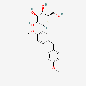 D-Glucitol, 1,5-dideoxy-1,5-epithio-1-C-[5-[(4-ethoxyphenyl)Methyl]-2-Methoxy-4-Methylphenyl]-, (1S)- structure, CAS 898537-18-3