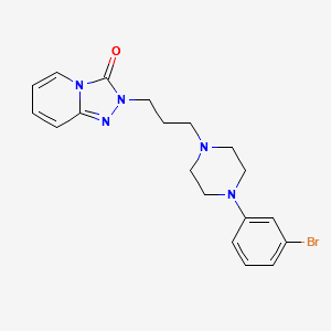Trazodone impurity 3/Trazodone Bromo Analog/2-{3-[4-(3-Bromophenyl)piperazin-1-yl]propyl}-[1,2,4]triazolo[4,3-a]pyridin-3(2H)-one structure, CAS 1263358-13-9