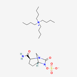 1-Butanaminium, N,N,N-tributyl-, (1R,2S,5R)-2-(aminocarbonyl)-7-oxo-1,6-diazabicyclo[3.2.1]oct-6-yl sulfate structure, CAS 1192651-80-1
