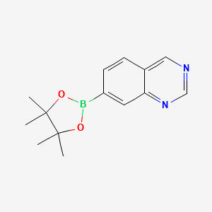 7-(4,4,5,5-TetraMethyl-1,3,2-dioxaborolan-2-yl)quinazoline structure, CAS 1375108-46-5