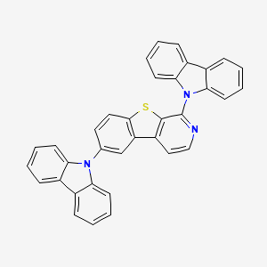 1,6-Di(9H-carbazol-9-yl)[1]-benzothieno[2,3-c]pyridine structure, CAS 1235872-83-9