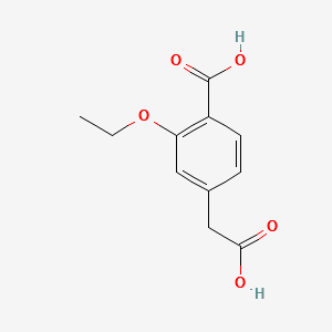 (4-Carboxy-3-ethoxy)phenyl Acetic Acid (Repaglinide Impurity) structure, CAS 220438-80-2