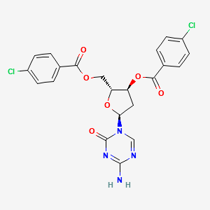 4-Amino-1-[3,5-bis-O-(4-chlorobenzoyl)-2-deoxy-α-D-erythro-pentofuranosyl]-1,3,5-triazin-2(1H)-one structure, CAS 1140891-02-6