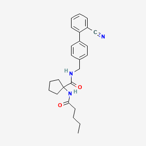 1-[(2'-Cyano[1,1'-biphenyl]-4-yl)MethylaMino]-N-pentanoylcyclopentanecarboxaMide structure, CAS 141745-71-3