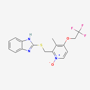 2-[[[4-(2,2,2-Trifluoroethoxy)-3-Methyl-1-oxopyridin-2-yl]Methyl]sulfanyl]-1H-benziMidazole structure, CAS 163119-30-0