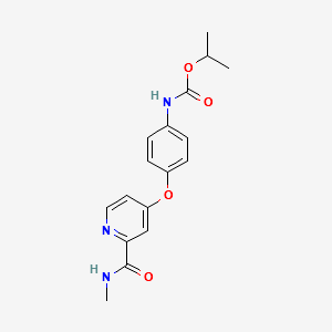 Sorafenib impurity 14/Isopropyl (4-((2-(methylcarbamoyl)pyridin-4-yl)oxy)phenyl)carbamate structure, CAS 2206827-14-5