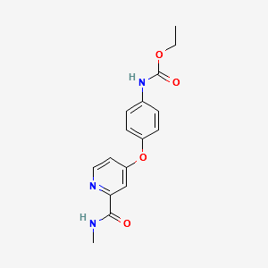 Sorafenib impurity 16/Ethyl (4-((2-(methylcarbamoyl)pyridin-4-yl)oxy)phenyl)carbamate structure, CAS 2206827-12-3