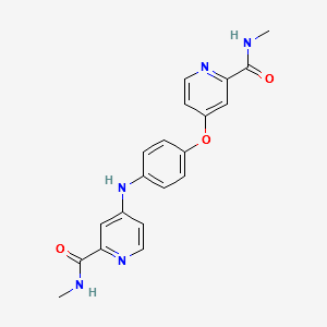 Sorafenib impurity 24/N-Methyl-4-[4-[[2-[(methylamino)carbonyl]-4-pyridinyl]amino]phenoxy]-2-pyridinecarboxamide structure, CAS 2004659-83-8